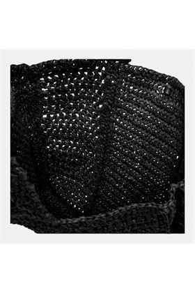 Borsa Gianni Chiarini in paglia crochet colore nero. GIANNI CHIARINI | 11955-NERO